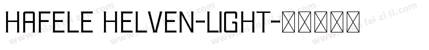 Hafele HelveN-Light字体转换